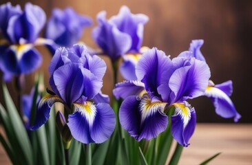 Valentine's Day, National Grandmothers Day, Mother's Day, International Women's Day, clouseup, bouquet of purple irises