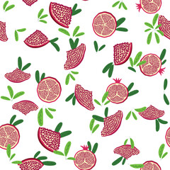 Pomegranate pattern, Happy and sweet New Year Shana Tova with pomegranates and seeds
