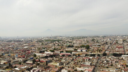 DRONE FLIGHT IN THE FORTS OF LORETO AND GUADALUPE IN PUEBLA MEXICO