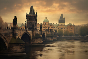 Charles Bridge Prague, watercoolor