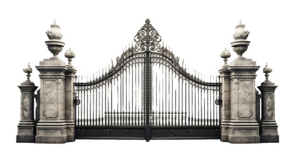 Gate on white or transparent background