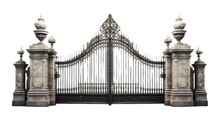 Gate on white or transparent background