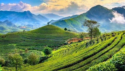 long choc tea hills, Vietnam