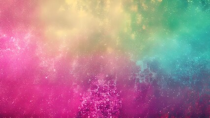 A visually striking, blurred background showcasing a rainbow color scheme, with a grainy noise grunge spray texture adding a rough and abstract touch to the overall design.