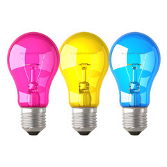 Energy-efficient led light bulbs isolated on white background, pop-art, png
