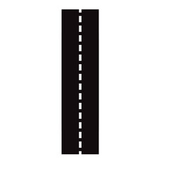 Asphalt road. Seamless straight highway with line. Street, roadway for car with yellow, white strips. Construction of track with lanes for direction. Ways of traffic. Vertical set of textures. Vector.