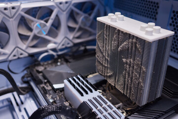 Cleaning a processor fan with a brush