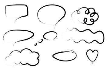 Hand drawn lines. Marker line divider, handmade pencil strokes brush and drawing dividers vector elements set.