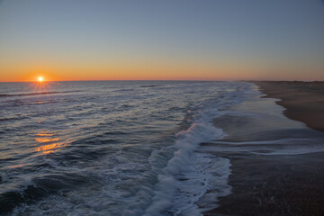 Sunrise along the coast in Virginia Beach