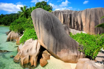 Cercles muraux Anse Source D'Agent, île de La Digue, Seychelles Source d'Argent Beach, Island La Digue, Indian Ocean, Republic of Seychelles, Africa.