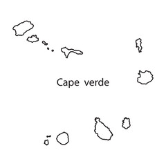 Cape verde map icon