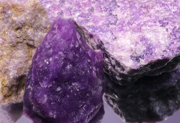 mineral called lepidolite from which lithium is obtained used in medicine and in the technological...