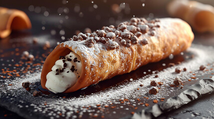 Cannoli Sicilian Pastry with Ricotta Filling