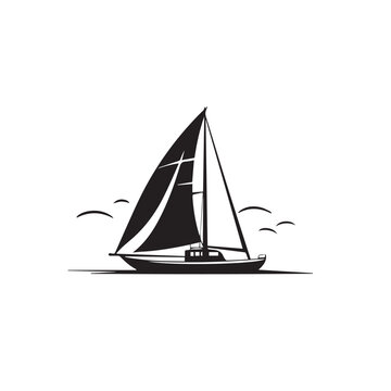 recommend clip art: Catamaran in cartoon, doodle style. Image for t shirt. Isolated 2d vector illustration in logo, icon, sketch style, Eps 10. AI Generative