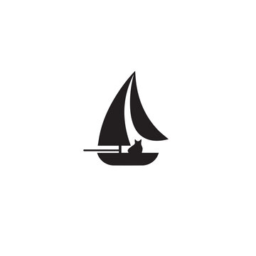 recommend clip art: Catamaran in cartoon, doodle style. Image for t shirt. Isolated 2d vector illustration in logo, icon, sketch style, Eps 10. AI Generative