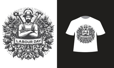 labour day t-shirt design 2024
