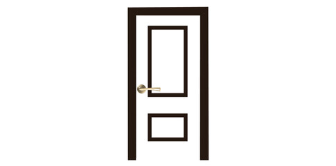 Home Door Interior Icon, Door For Web Design Vector Illustration.