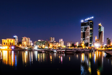Fototapeta na wymiar Kuwait city skyline at night