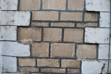 Fondo de ladrillos de piedra de una pared.