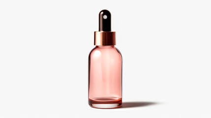 Naklejka premium Experience the essence of skincare with a photo capturing the elegance of a standing bottle of moisturizing serum. A sleek and inviting image for beauty and cosmetic concepts.
