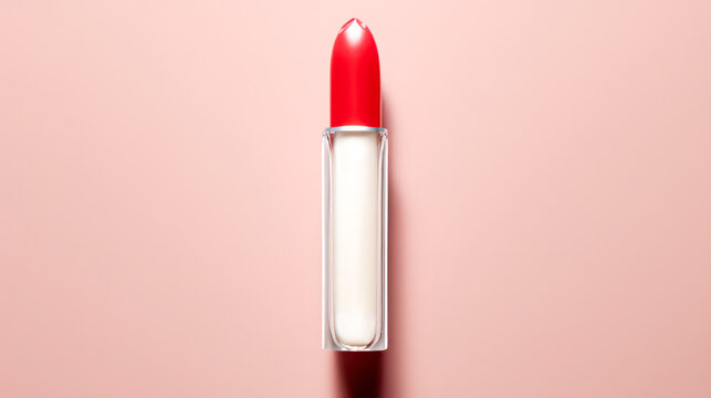 Explore the vibrant world of beauty with an enticing image featuring womens lipstick, showcasing its texture on a light background. A chic and stylish photo for cosmetic concepts.