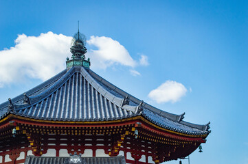 Fototapeta premium Toiture du Nanendo du temple Kofuku-in, Nara, Kansai, Japon