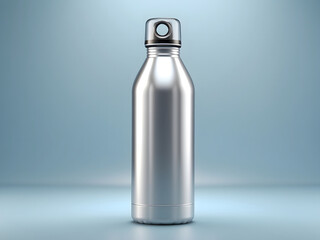Aluminium Water Bottle For Mockup And Template Design. 3d Render Illustration design.