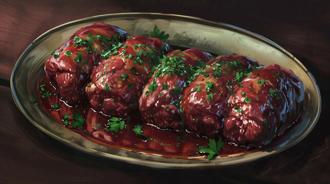 Italian Braciole Rolled Meat Dish