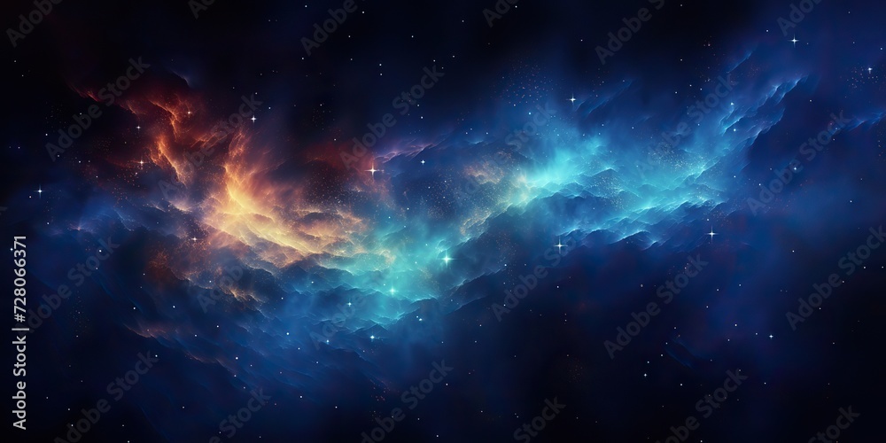 Wall mural galaxy space universe cosmic sky with many stars. abstract blue color astronomy background decorativ