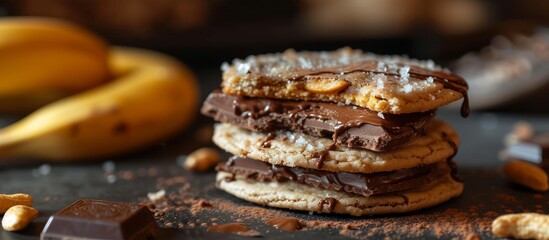 Delicious Banan Peanut Butter Chocolate Cookie Alfajor: A Mouthwatering Blend of Banan, Peanut, Butter, Chocolate, Cookie, and Alfajor in Every Bite