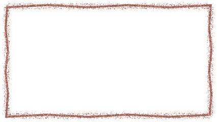 Zig zag gold glitter rectangle frame isolated on transparent background. Rose gold sparkling border.