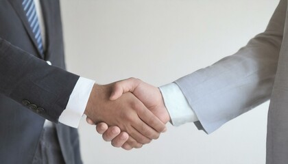 Obraz premium close up of hand shaking business men