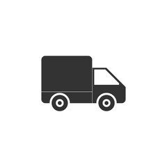 Delivery truck icon isolated on transparent background