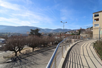 Vue d'ensemble de la ville, ville de Privas, département de l'Ardèche, France