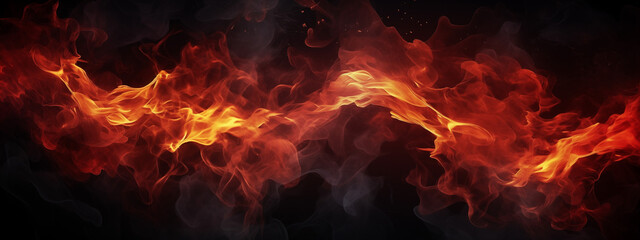 Fototapeta na wymiar Wallpaper picture with flames on a black background