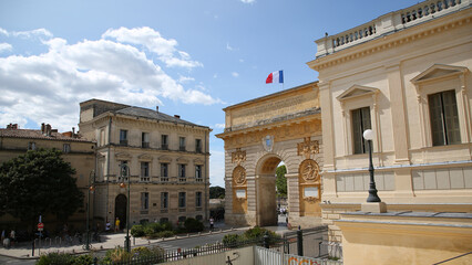 Arco del Triunfo (o de Peyrou), Montpellier, Francia - obrazy, fototapety, plakaty
