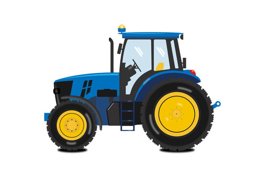 detailed drawn tractor. vector image