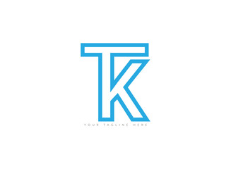 Elegant alphabet TK emblem, marrying simplicity and sophistication. A timeless symbol of clarity and distinction.