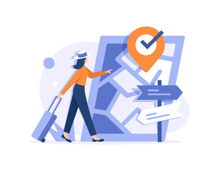 Travel Insurance Illustration concept on white background,flat design icon vector illustration