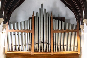 church organ pipes  - obrazy, fototapety, plakaty