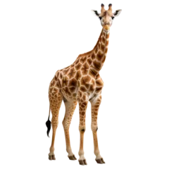 Foto op Canvas giraffe isolated on white © Buse