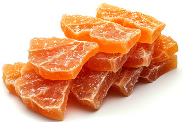 dried papaya isolated on a white background