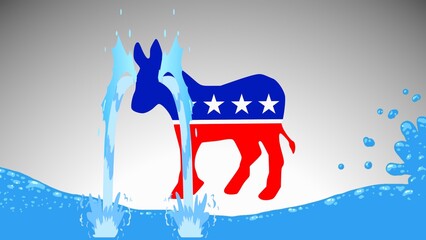 Crying Donkey Democrat Liberal Tear