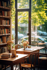 Obraz premium World Book Day. Stack of books. Cafe bookstore