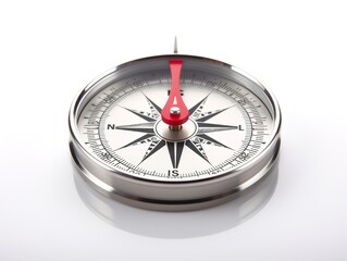 Compass Pointing North Direction and Purpose Isolated on White Background AI Generated