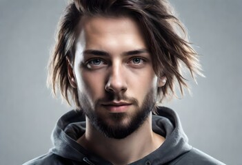 Obraz premium handsome white caucasian male model with messy hair