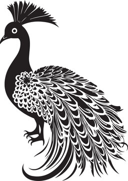 peacock silhouette image vector file 2.eps