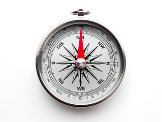 Compass Pointing North Direction and Purpose Isolated on White Background AI Generated