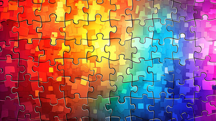 Colorful Mosaic: Abstract Square Puzzle