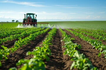 Agricultural field. Background with selective focus and copy space